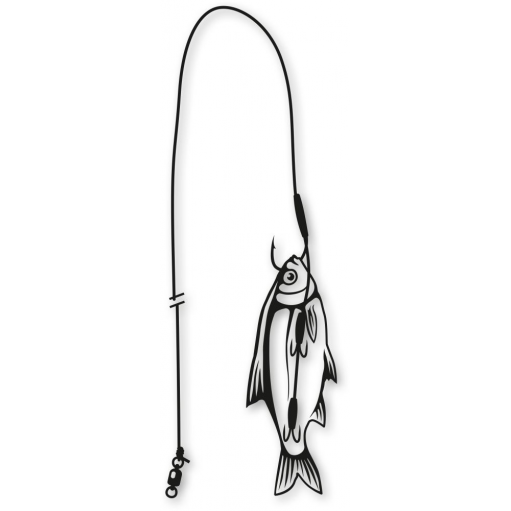 PRZYPON 7/0 BLACK CAT BOUY AND BOAT GHOST SINGL - 2