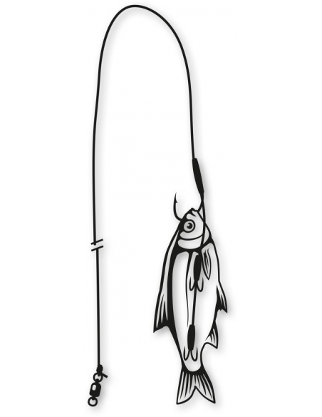 PRZYPON 7/0 BLACK CAT BOUY AND BOAT GHOST SINGL - 2