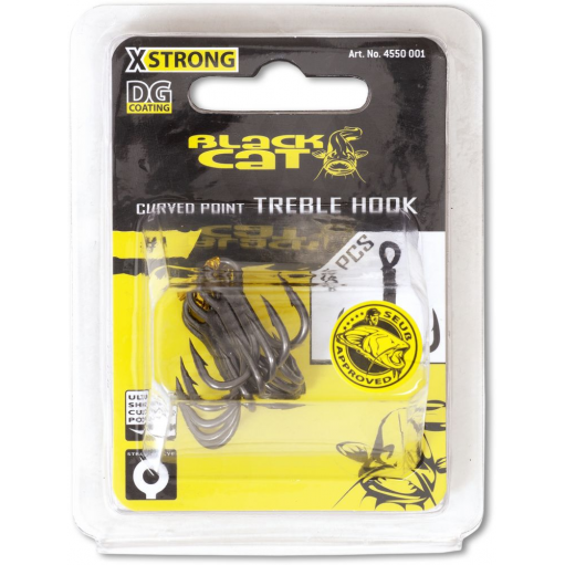 KOTWICA 4/0 BLACK CAT TREBLE HOOK DG DG COATING - 3