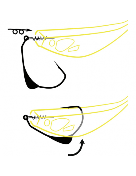 HACZYK 12/0 BLACK CAT MEGA-OFFSET-HOOK DG 10G - 1