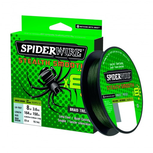 SpiderWire Stealth Smooth 8 braid 0.06mm/150m, Moss Green Sklep