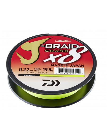 PLECIONKA DAIWA J-BRAID GRAND X8E 0.16MM-135M CH - 2