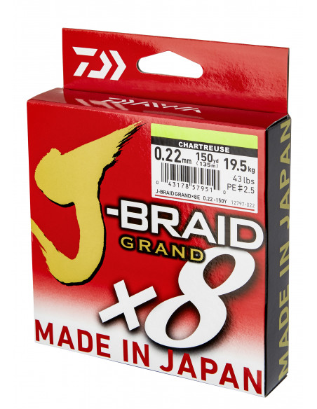 PLECIONKA DAIWA J-BRAID GRAND X8E 0.10MM-135M CH - 1