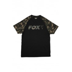 KOSZULKA FOX BLACK/CAMO RAGLAN T - XL