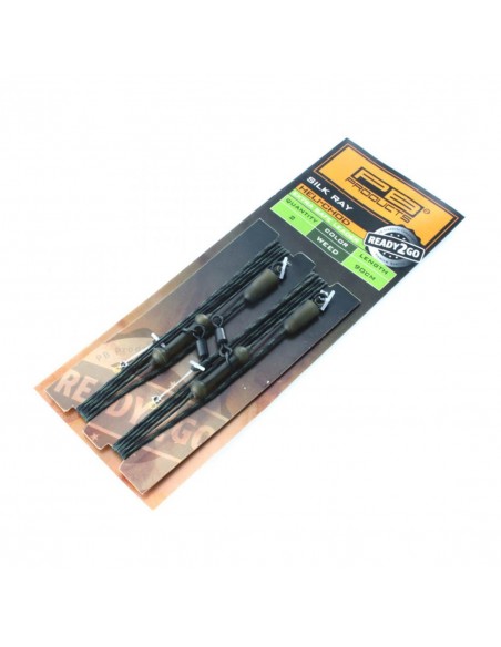 GOTOWY LEADER ZESTAW KARPIOWY PB PRODUCTS R2G SR EXTRA SAFE HELI-CHOD LEADER 90 WEED 2SZT.