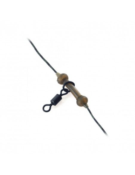 GOTOWY LEADER ZESTAW KARPIOWY PB PRODUCTS R2G SR EXTRA SAFE HELI-CHOD LEADER 90 WEED 2SZT.-klips