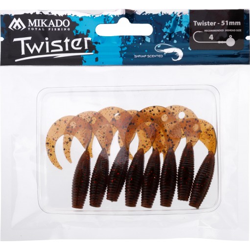PRZYNĘTA MIKADO TWISTER 51MM/ BROWN PUMPKIN - OP8SZT.