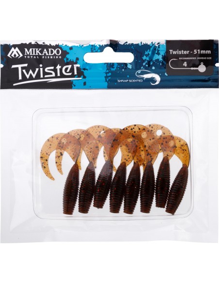 PRZYNĘTA MIKADO TWISTER 51MM/ BROWN PUMPKIN - OP8SZT.