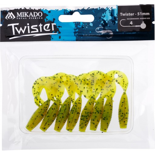PRZYNĘTA MIKADO TWISTER 51MM/ CHARTREUSE PEPPER - OP8SZT.