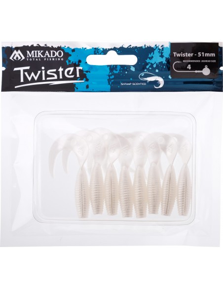 PRZYNĘTA MIKADO TWISTER 51MM/ PEARL - OP8SZT.