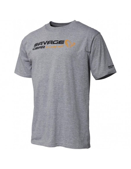 KOSZULKA SAVAGE GEAR SIGNATURE LOGO T-SHIRT M GREY MELANGE