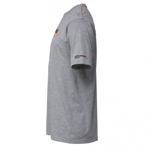 KOSZULKA SAVAGE GEAR SIGNATURE LOGO T-SHIRT M GREY MELANGE bok