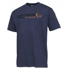 KOSZULKA SAVAGE GEAR SIGNATURE LOGO T-SHIRT XL BLUE MELANGE
