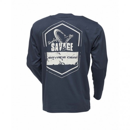 KOSZULKA SAVAGE GEAR SIMPLY SAVAGE REX TEE LONG SLEEVE M DARK SLATE BLU - 2