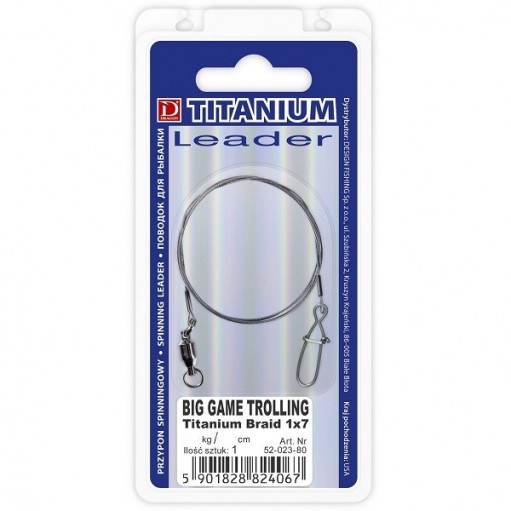 PRZYPON DRAGON 1 X 7 TITANIUM 23 KG BIG GAME 30 CM 1SZT. - 2