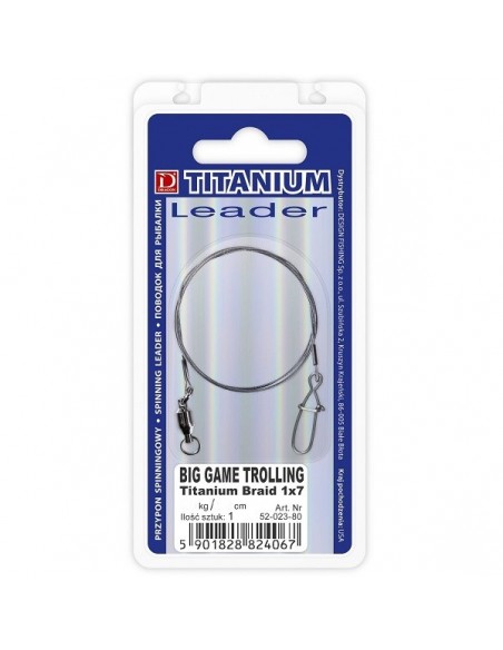 PRZYPON DRAGON 1 X 7 TITANIUM 34 KG BIG GAME 35 CM 1SZT. - 2