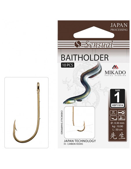 PRZYPONY MIKADO SENSUAL BAITHOLDER NR 3/0 BR 0.30MM/70CM - 1