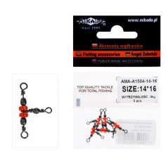 KRĘTLIK BARYŁKOWY MIKADO POTRÓJNY Z KORALIKAMI 12/14 BN - 1