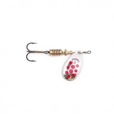 BŁYSTKA MEPPS AGLIA DECOREES SREBRNA / CZERWONE KROPK NR 3 - 1